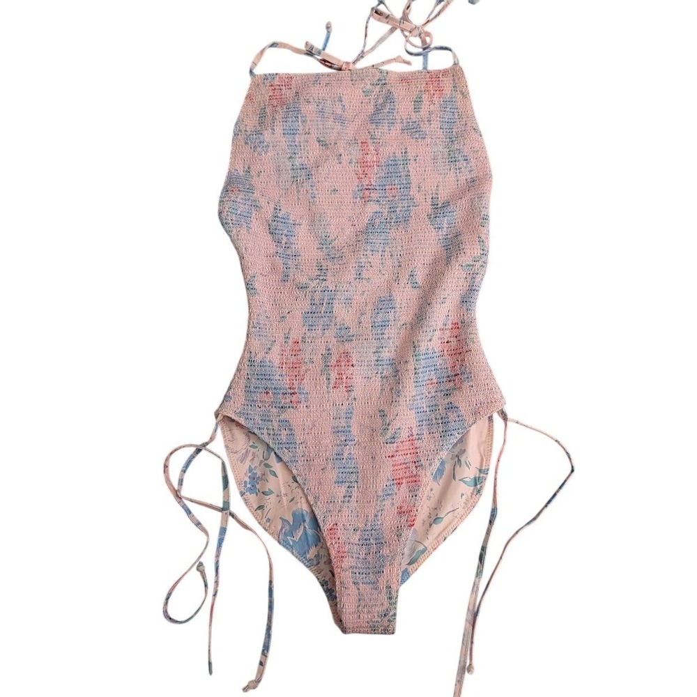 Love Shack Fancy Smocked Floral One Piece Swimsuit Sample Small NEW READ*